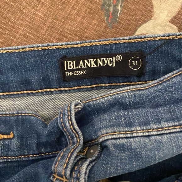 Blank NYC Women's Distressed Denim Shorts - Blue - Picture 2 of 3